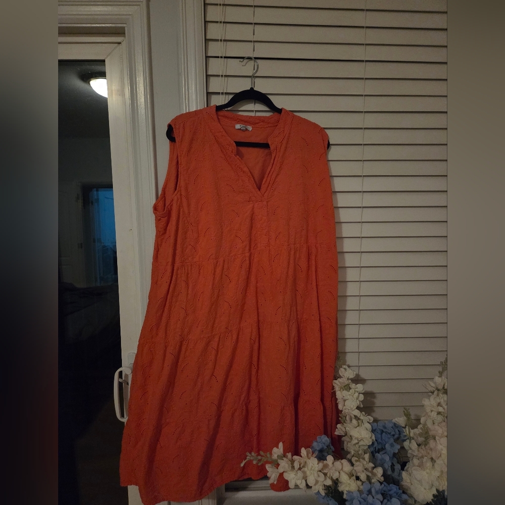 Sleeveless Coral Dress
